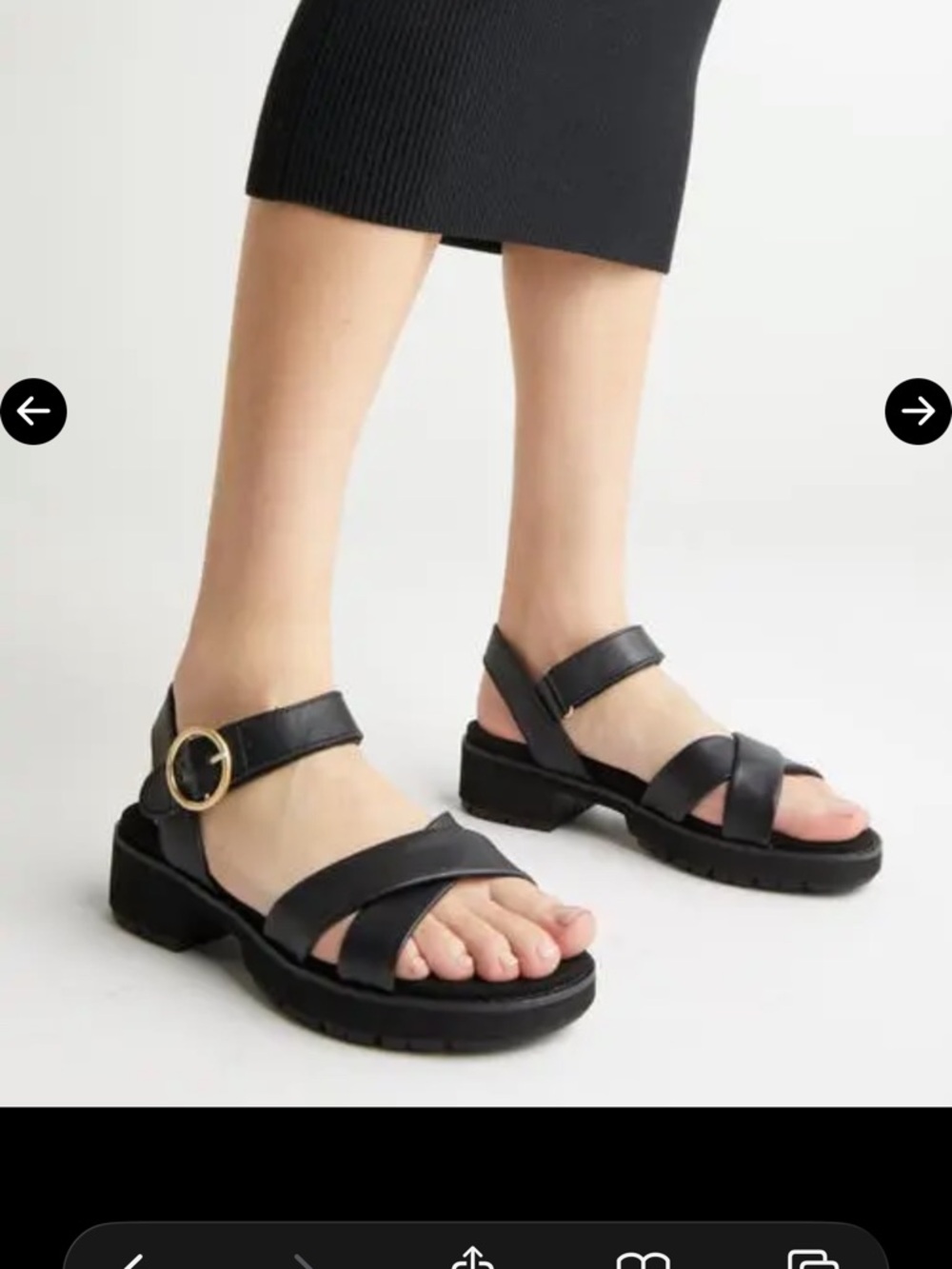 Munro knox lightweight leather comfort black sandals new sz 8 m